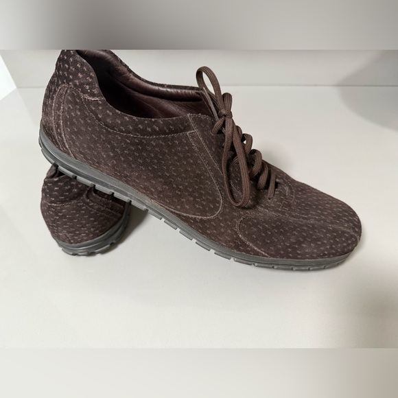 Prada Brown Suede Men's Shoes 12 - Picture 10 of 16